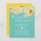 Gold Silver Rose Blumenzehen Einladungen (Vorne/Hinten)