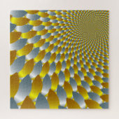 Gold Silver Spiral Metallic optische Illusion 3-D Puzzle (Horizontal)