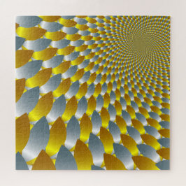 Gold Silver Spiral Metallic optische Illusion 3-D Puzzle
