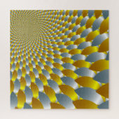 Gold Silver Spiral Metallic optische Illusion 3-D Puzzle (Vertikal)