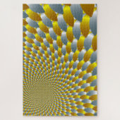 Gold & Silver Spiral Metallische optische Illusion Puzzle (Vertikal)