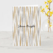 Gold Silver Stripes Christmas Celebration Birthday Karte (Gelbe Blume)