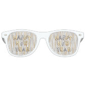 Gold Silver Stripes Happy New Year Partybrille (Vorderseite)