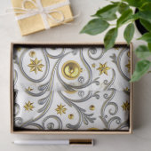 Gold & Silver Swirl Elegance Seidenpapier (Geschenk)