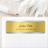Gold Silver Template Moderne Script-Rücksendeadres (Insitu)