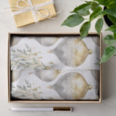 Gold Silver Vintage Weihnachtsschmuck Seidenpapier (Geschenk)