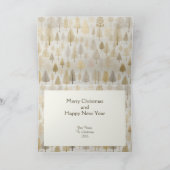 Gold Silver Weihnachtsbaumen Karte (Innenseite)