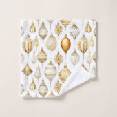 Gold Silver Weihnachtsschmuck Badhandtuch Set (Waschlappen)