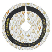 Gold Silver Weihnachtsschmuck Polyester Weihnachtsbaumdecke (Vorderseite)