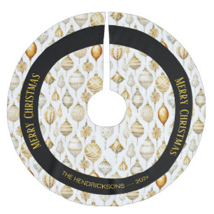 Gold Silver Weihnachtsschmuck Polyester Weihnachtsbaumdecke