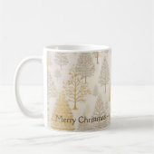 Gold Silver White Christmas Trees Kaffeetasse (Links)