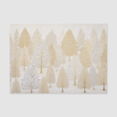 Gold Silver White Christmas Trees Seidenpapier (Vorderseite)
