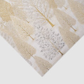 Gold Silver White Christmas Trees Seidenpapier (Ausschnitt)