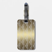 Gold Silver WHITE Prinzessin Tiara CUSTOM LUGGAGE Gepäckanhänger (Rückseite vertikal)