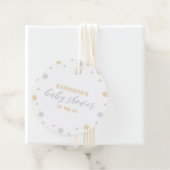 Gold & Silver Winter Wonderland Baby Dusche Geschenkanhänger (Beispiel)