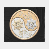 Gold & Silver Yin Yang Fleecedecke (Vorderseite (Horizontal))