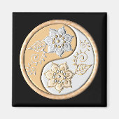 Gold & Silver Yin Yang Magnet (Vorne)
