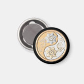 Gold & Silver Yin Yang  Magnet (Vorderseite/Rückseite)