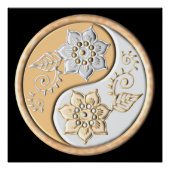 Gold & Silver Yin Yang Poster (Vorderseite)