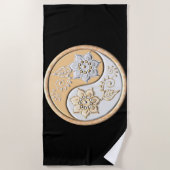 Gold & Silver Yin Yang Strandtuch (Vorderseite)