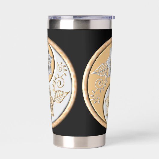 Gold & Silver Yin Yang water bottle Thermobecher (Links)