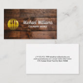 Gold Silverware Logo | Holzplatten Visitenkarte (Vorne/Hinten)