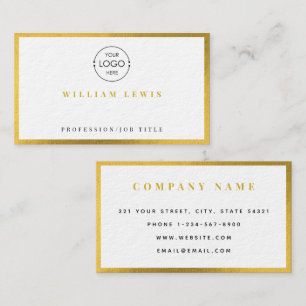 Gold Simple Business Logo Modern Minimalistisch Visitenkarte