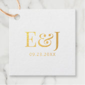 Gold Simple Elegant Couple Monogram Initials Geschenkanhänger (Vorderseite)