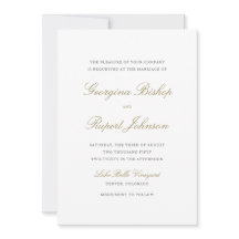 Gold Simple Elegant Script Typografy Wedding