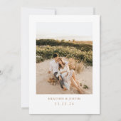 Gold Simple Elegant Wedding Photo  Save The Date (Rückseite)