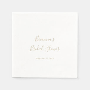 Gold Simple Minimalistisch Brautparty Napkins Serviette