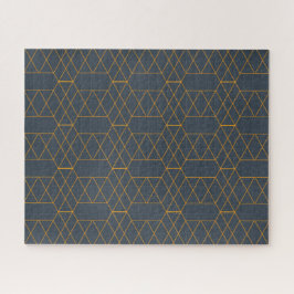 Gold, simple, modern, cool, trendy lines geometric puzzle