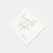 Gold Simple Modern Script Congrades Graduate Serviette (Ecke)