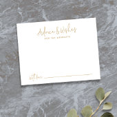 Gold Simple Modern Script Graduate Beratung & Wüns Mitteilungskarte