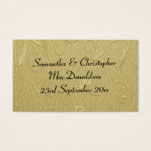 Gold simple pattern Gastgeschenk Hochzeit Dankesch (Vorderseite)