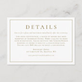 Gold Simple Typografy Formal Wedding Details Begleitkarte (Vorderseite)