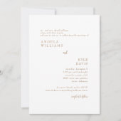 Gold Simplizität Bride Eltern Hochzeitsfeiern Einl Einladung (Vorderseite)