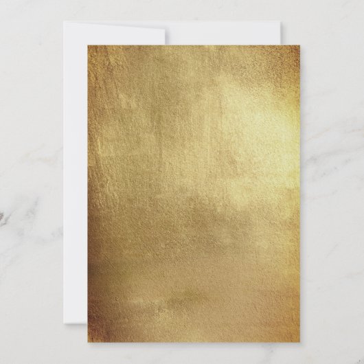 Gold Simplizität Bride Eltern Hochzeitsfeiern Einl Einladung (Rückseite)