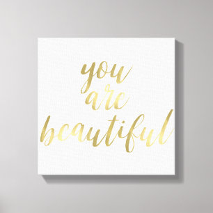 Gold sind Sie schön Leinwanddruck