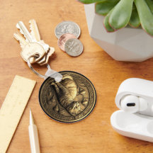 Gold Sitting Cat Medallion