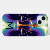 GOLD-SKALA MIT GEM STONES-MONOGRAM Case-Mate iPhone HÜLLE (Rückseite (Horizontal))