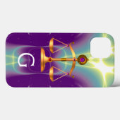 GOLD-SKALA MIT GEM STONES-MONOGRAM Case-Mate iPhone HÜLLE (Rückseite (Horizontal))