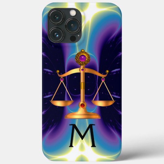 GOLD-SKALA MIT GEM STONES-MONOGRAM Case-Mate iPhone HÜLLE (Rückseite)