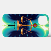 GOLD-SKALA MIT GEM STONES-MONOGRAM Case-Mate iPhone HÜLLE (Rückseite (Horizontal))