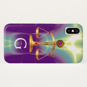 GOLD-SKALA MIT GEM STONES-MONOGRAM Case-Mate iPhone HÜLLE (Rückseite (Horizontal))