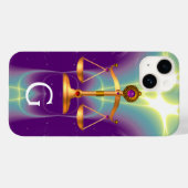 GOLD-SKALA MIT GEM STONES-MONOGRAM Case-Mate iPhone HÜLLE (Rückseite (Horizontal))