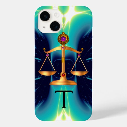 GOLD-SKALA MIT GEM STONES-MONOGRAM Case-Mate iPhone HÜLLE (Rückseite)