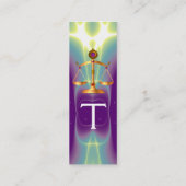 GOLD-SKALA MIT GEM STONES-MONOGRAM MINI VISITENKARTE (Rückseite)