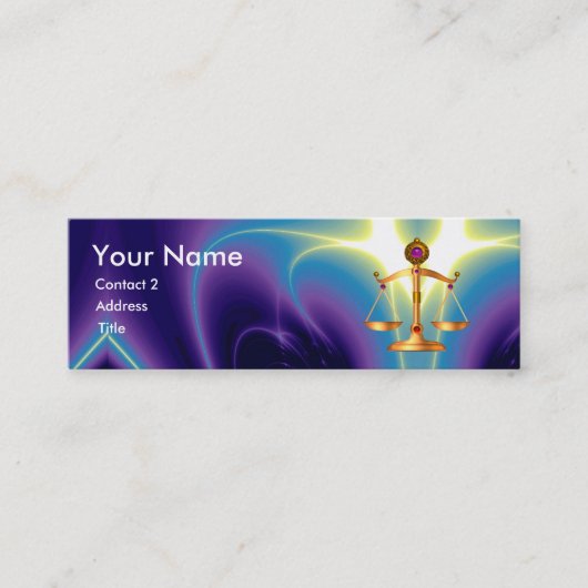 GOLD-SKALA MIT GEM STONES-MONOGRAM MINI VISITENKARTE (Vorderseite)