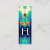 GOLD-SKALA MIT GEM STONES-MONOGRAM MINI VISITENKARTE (Rückseite)